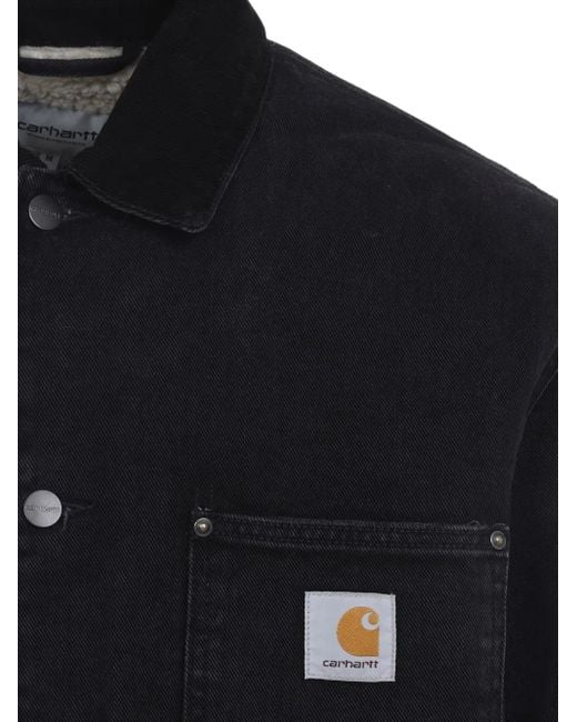 Giacca-Camicia Con Bottoni di Carhartt in Blue da Uomo