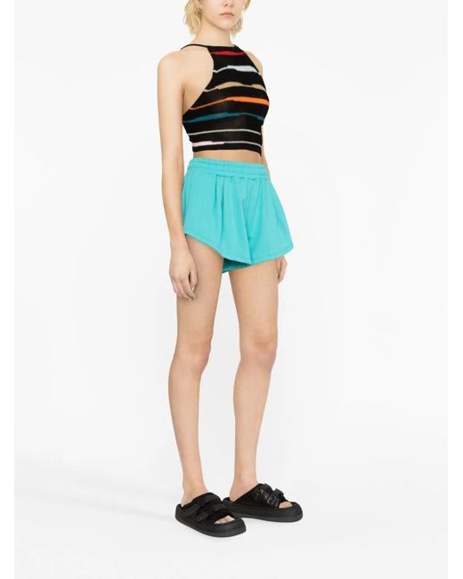 Barrow Black Stripe-Pattern Halterneck Top