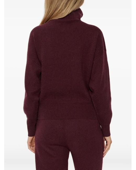 Cardigan A Collo Alto Con Zip di Isabel Marant in Red
