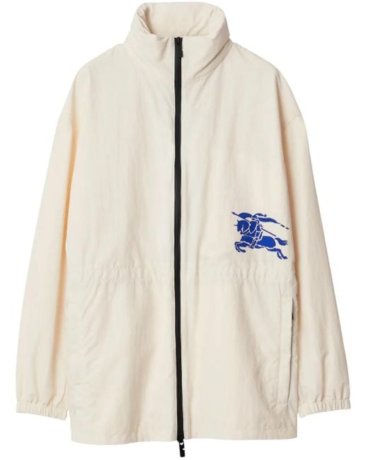 Burberry Natural Kapuzenjacke Mit Ritteremblem