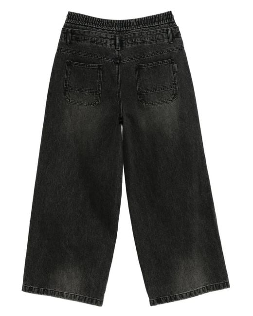 Juun.J Black Jean À Taille Élastiquée for men