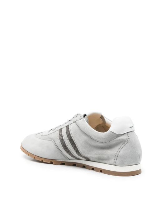 Doucal's White Suede Sneakers