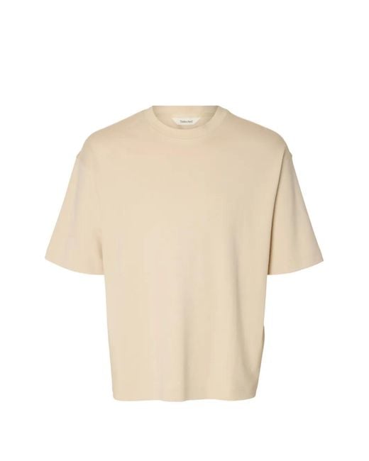 SELECTED Natural Short-Sleeve T-Shirt for men