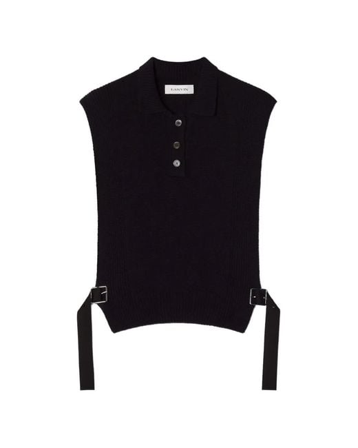 Lanvin Blue Side-Buckle Vest