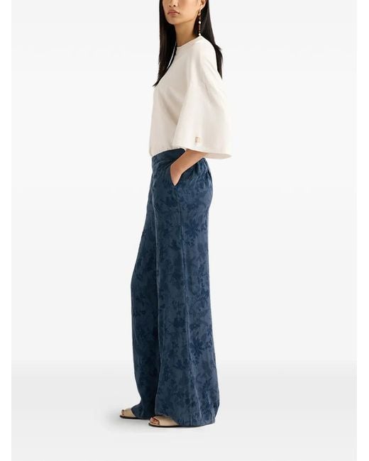 Momoní Blue Marajo Floral Trousers
