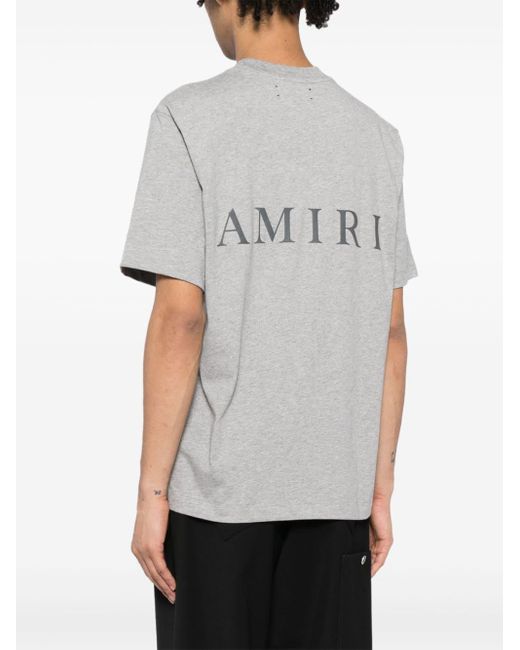 Camiseta con logo estampado Amiri de hombre de color Gray