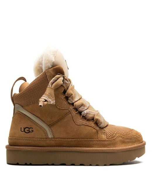 Ugg Brown Highmel Lace-Up Suede Sneakers