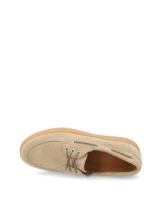 Frau White Suede Boat Shoes for men