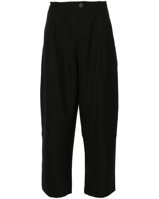 Studio Nicholson Black Tuck Trousers for men