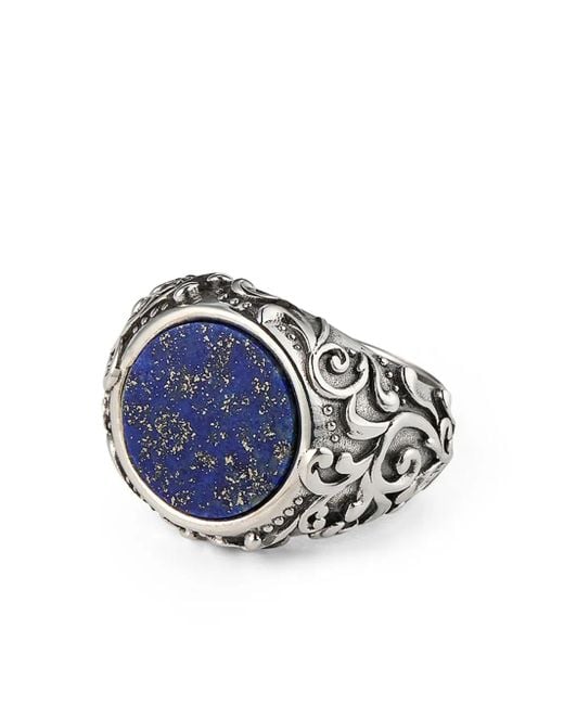 Emanuele Bicocchi Blue Arabesque Stone Ring
