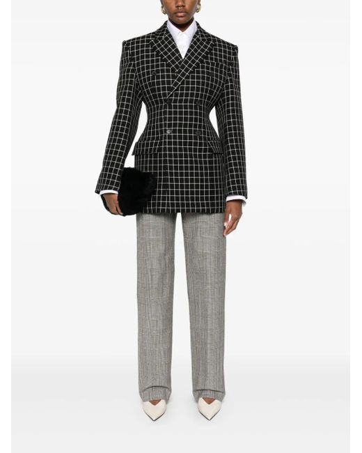 Wardrobe NYC Black Check-Pattern Blazer