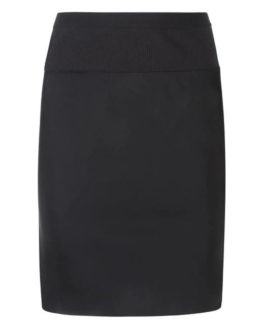 Rick Owens Black Bias Short Skirt