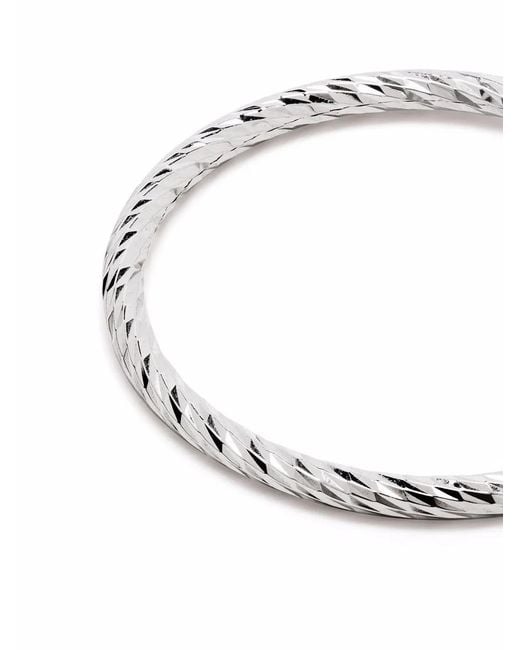 Maria Black White 14Kt 25Mm Alba Hoop Earring
