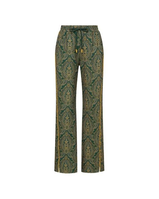 The Upside Green Bamba Roma Paisley-Print Trousers