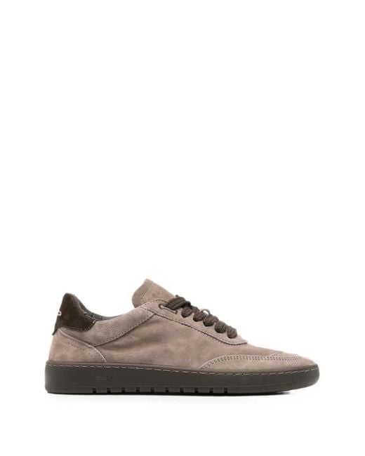 PIUMESTUDIO Brown Suede Panelled Sneakers