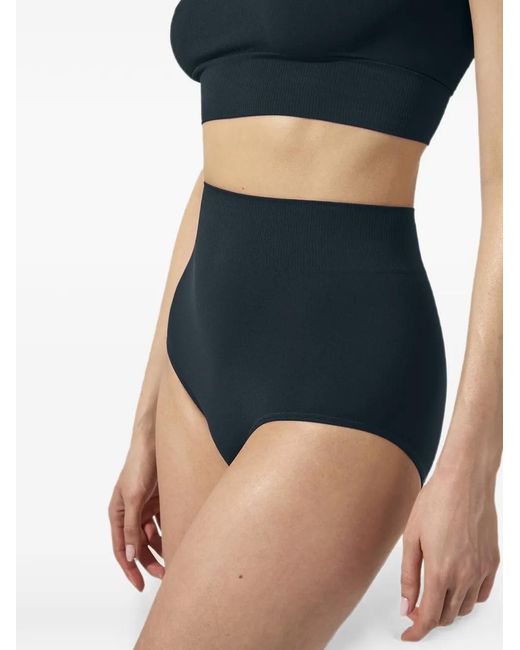 Wolford Blue Seamless Circular-Knit High-Waisted Briefs