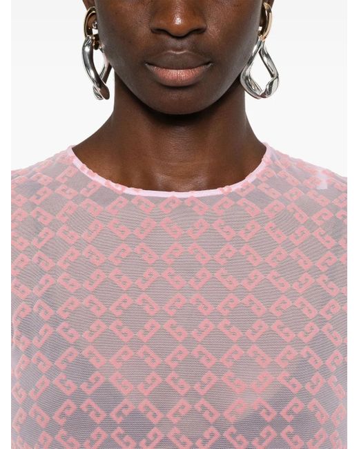 Body con motivo 4G en jacquard Givenchy de color Pink