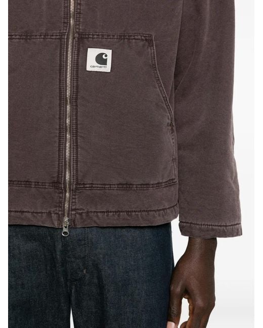 Carhartt Brown Mitch Zipped Hooded Jacket for men