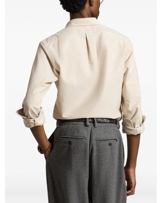 Polo Ralph Lauren White Slim Fit Oxford Shirt for men