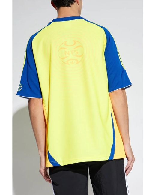 Adidas Blue X Nts Croyal Beamye Recycled-Polyester T-Shirt for men