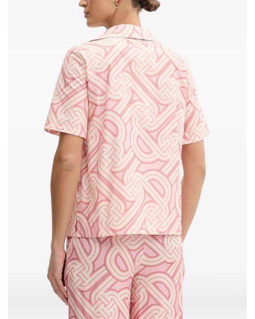 Silvian Heach Pink Geometric-Print Shirt