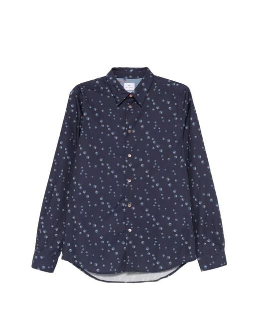 Paul Smith Blue Patterned Shirt for men