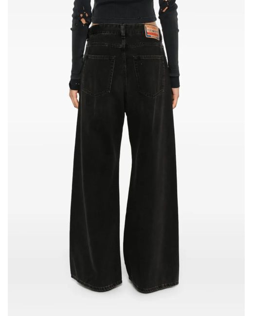 DIESEL 1996 D-Sire Jeans Met Wijde Pijpen in het Black