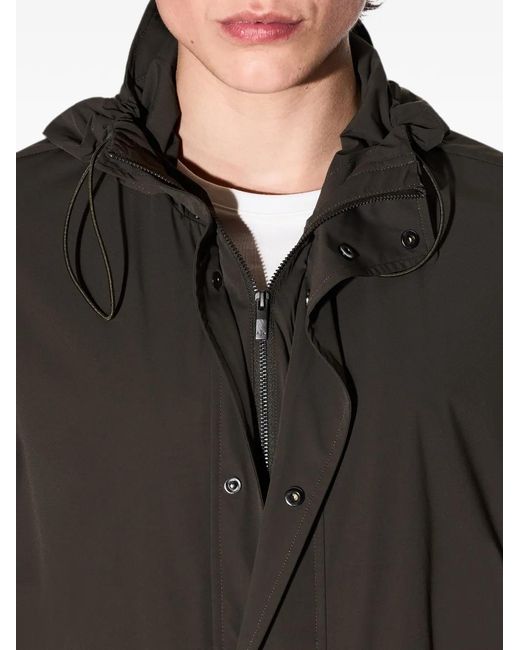 ARMANI EXCHANGE Gray Press-Stud Jacket for men