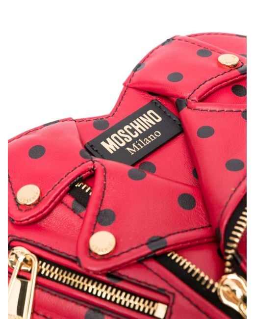 Moschino Red Biker Belt Bag