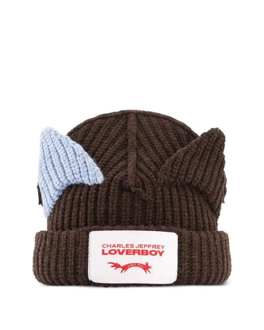 Charles Jeffrey Brown Chunky Ears Beanie Hat