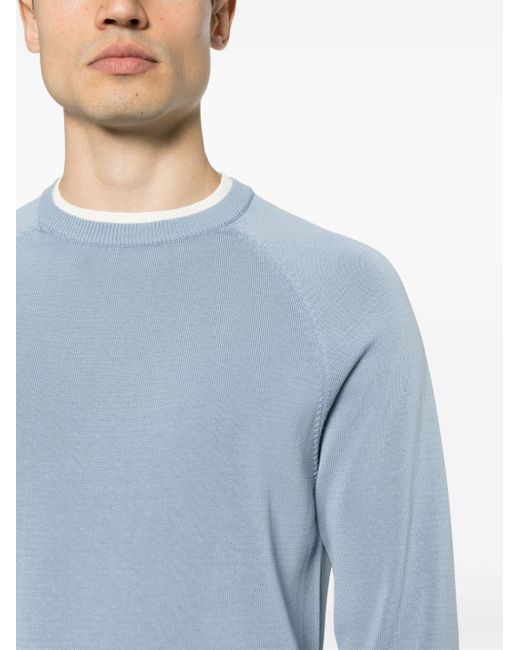 Eleventy Pullover im Layering-Look in Blue für Herren