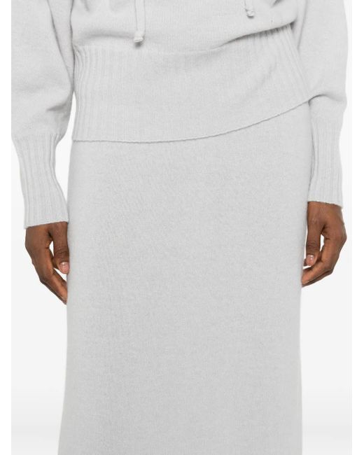 Twinset White Drawstring-Waist Skirt