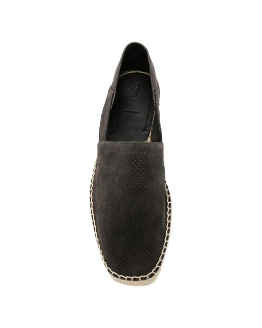Tom Ford Gray Perforated-Suede Espadrilles for men