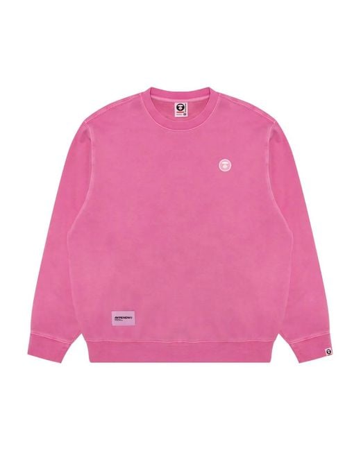 Aape By A Bathing Ape Pink Logo-Detail Cotton Sweatshirt for men