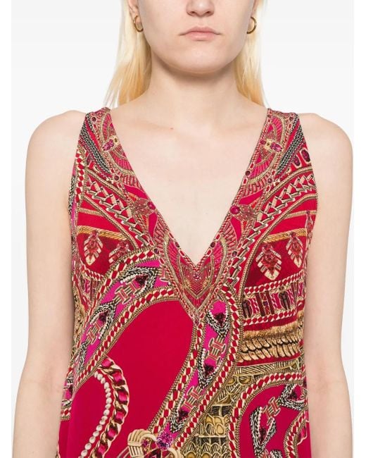 Camilla V-Neck Flared Jumpsuit