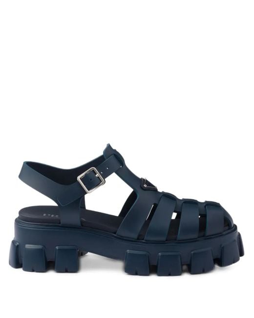 メンズ Prada Monolith チャンキーストラップ サンダル Blue