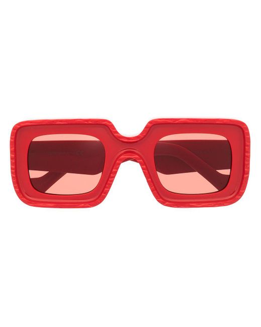 Loewe Red Wave Square-frame Sunglasses