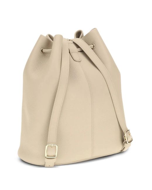 Loro Piana Natural Extra Drawstring Leather Backpack