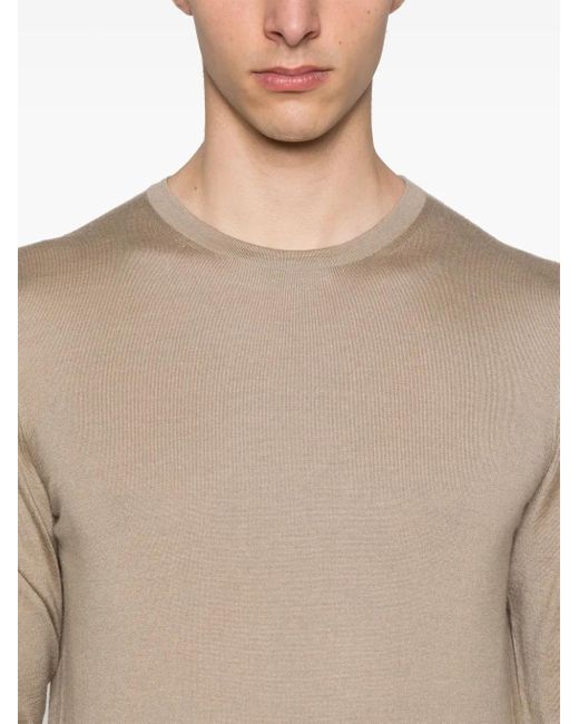 Zegna Natural Fine-Knit T-Shirt for men
