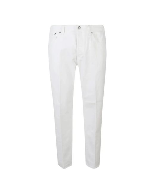 Dondup White Brighton Carrot-Fit Jeans for men