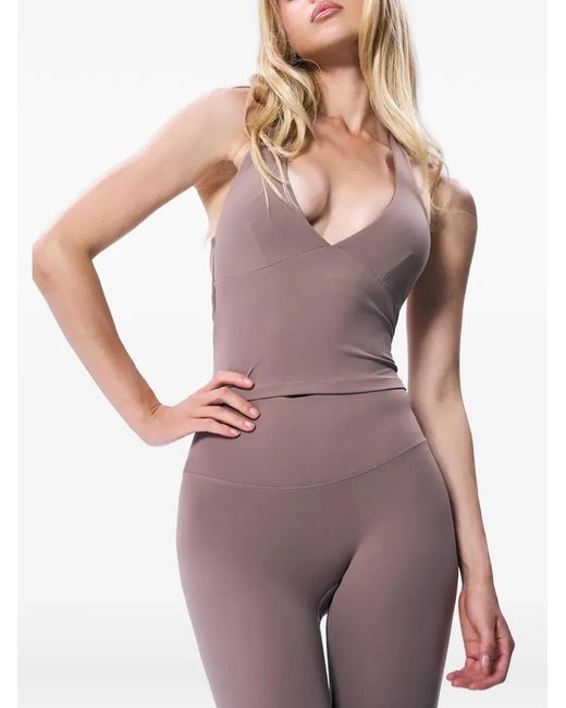 GOD SAVES QUEENS Purple Halterneck Backless Top