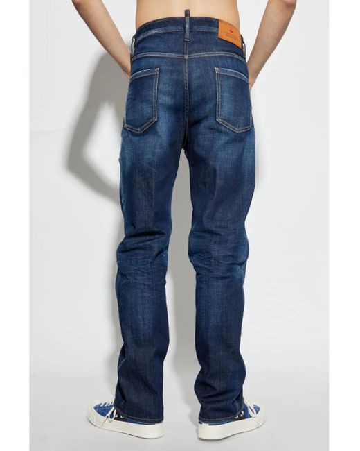 メンズ DSquared² ストレートジーンズ Blue