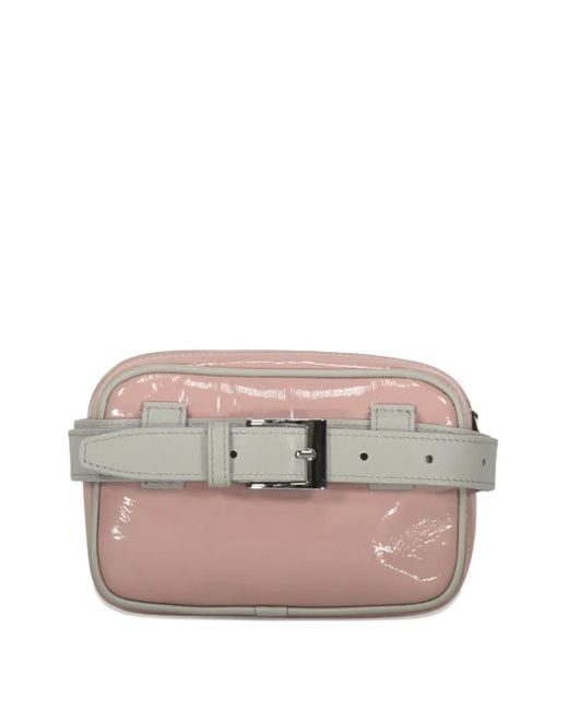 Herno Pink Logo-Patch Belt Bag