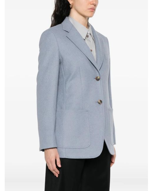Max Mara Blue Single-Breasted Blazer
