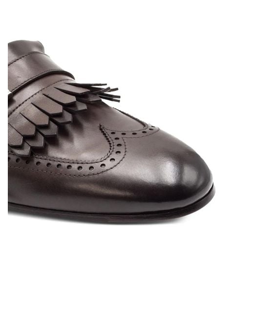 Doucal's White Buckled Fringed Monk Shoes for men