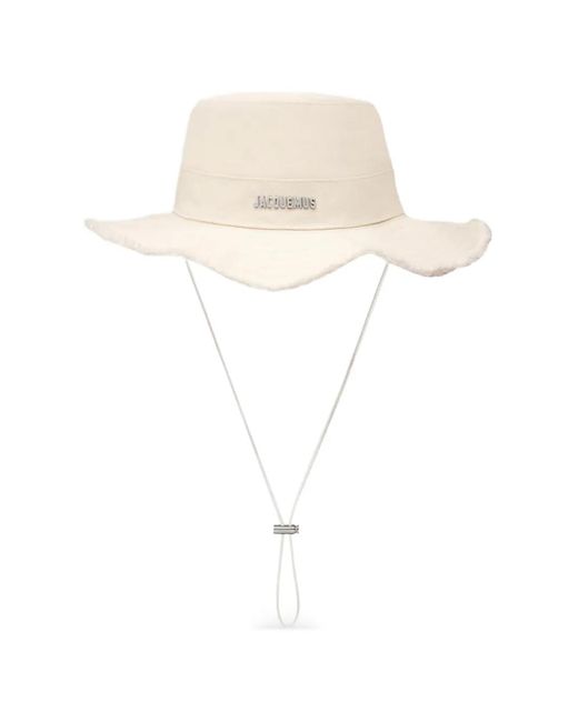 Jacquemus White The Artichaut Frayed Sun Hat for men