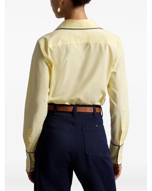 Polo Ralph Lauren Yellow Stretch Slim Fit Cotton Shirt