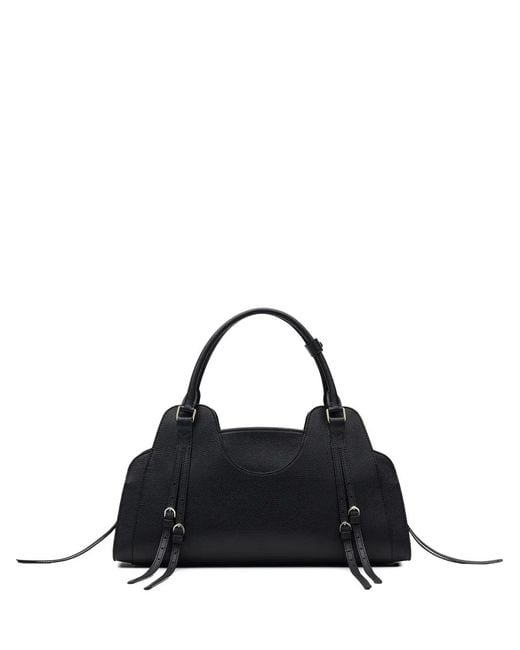 Francesco Biasia Black Maxi Corinne Top-Handle Zipped Tote Bag