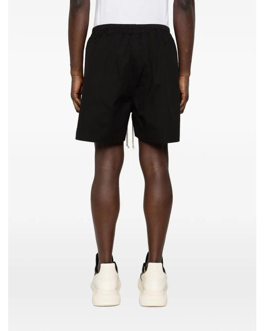 Rick Owens Black Bela Zip Drawstring Shorts for men