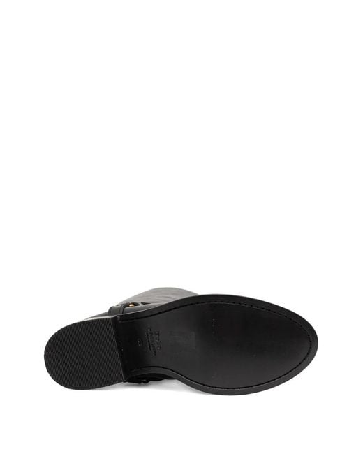 Polo Ralph Lauren Black Buckle Strap Boots